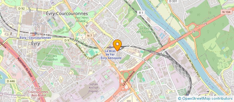 localisation de l'entreprise ORIISHA à EVRY-COURCOURONNES