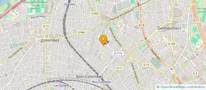 localisation de l'entreprise ORILA-TRANS à BOIS-COLOMBES