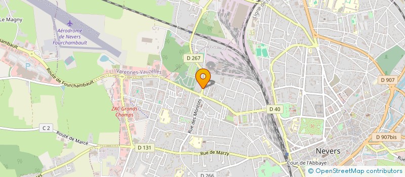 localisation de l'entreprise ORILYS à NEVERS