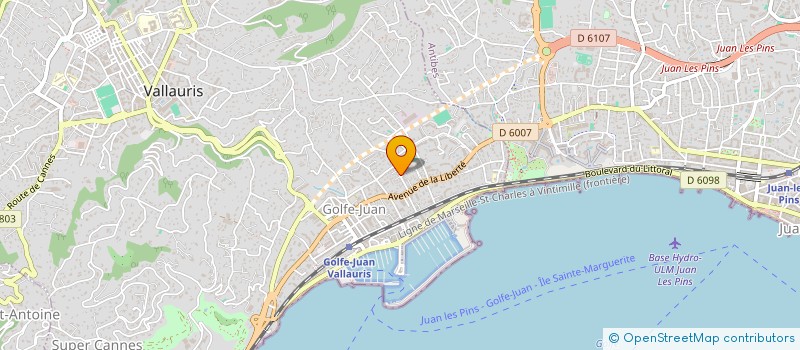 localisation de l'entreprise ORIMAX à VALLAURIS