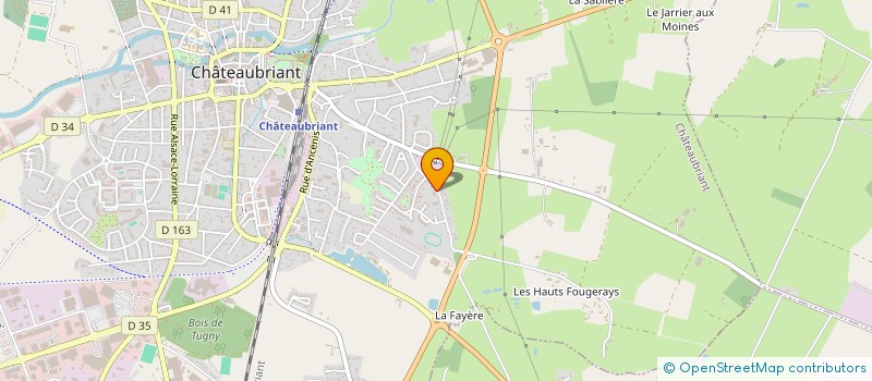 localisation de l'entreprise ORINOX à CHATEAUBRIANT