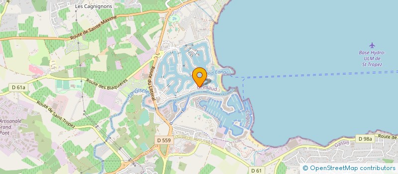 localisation de l'entreprise ORION à GRIMAUD
