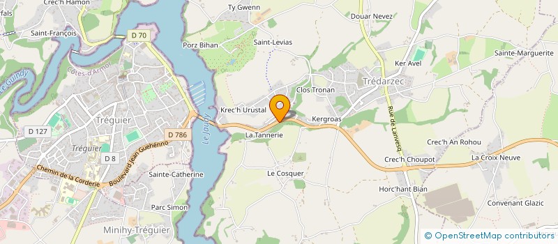 localisation de l'entreprise ORION  TREDARZEC