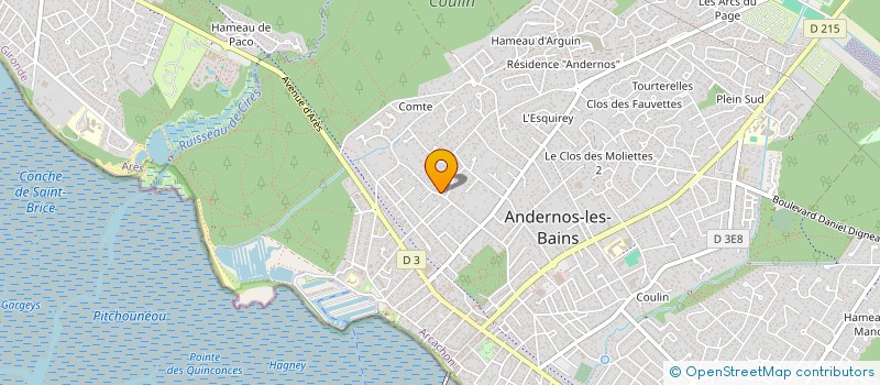 localisation de l'entreprise ORION à ANDERNOS-LES-BAINS
