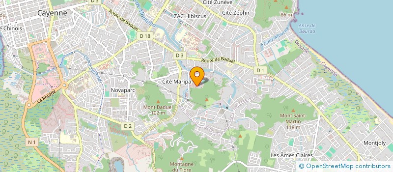 localisation de l'entreprise ORION  CAYENNE