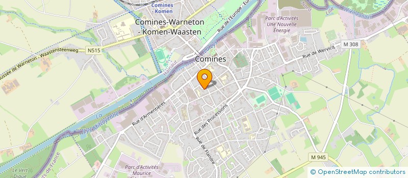 localisation de l'entreprise ORION  COMINES