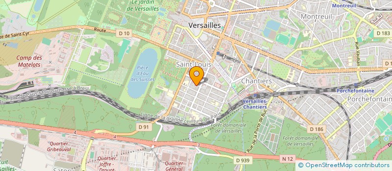 localisation de l'entreprise ORION CONSEIL & DEVELOPPEMENT à VERSAILLES