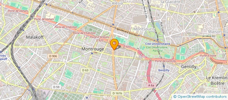 localisation de l'entreprise ORIONIDS à MONTROUGE