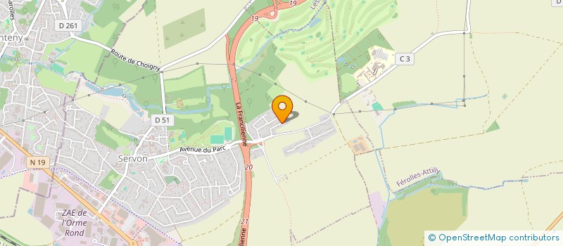 localisation de l'entreprise ORIONNIS  SERVON