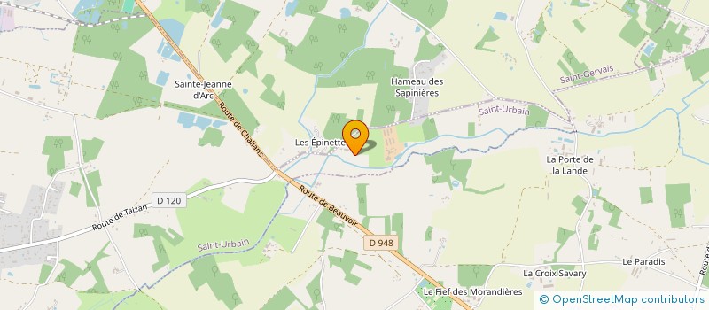 localisation de l'entreprise ORIOT à SAINT-URBAIN