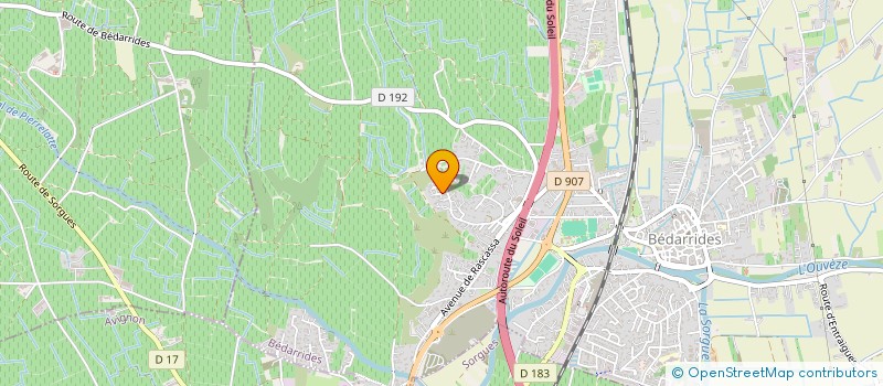 localisation de l'entreprise ORISI  BEDARRIDES