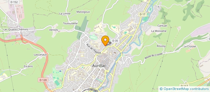 localisation de l'entreprise ORIU à AURILLAC