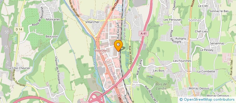 localisation de l'entreprise ORIUS ENSEIGNE à CHAMBERY