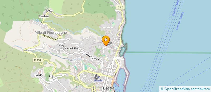localisation de l'entreprise ORIZONTI à BASTIA