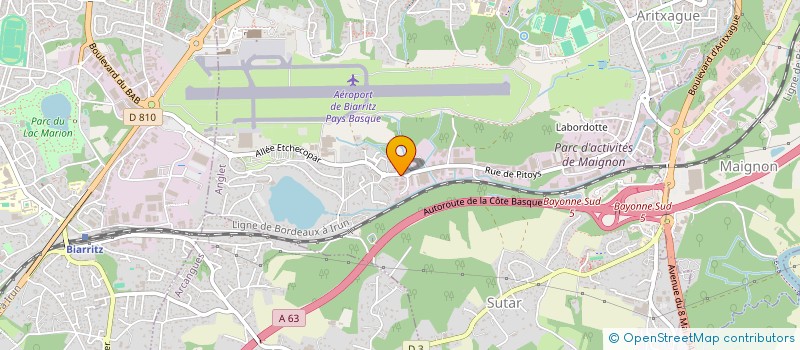localisation de l'entreprise ORKATILA à ANGLET