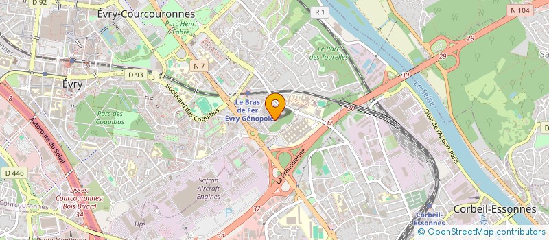 localisation de l'entreprise ORKHON à EVRY-COURCOURONNES