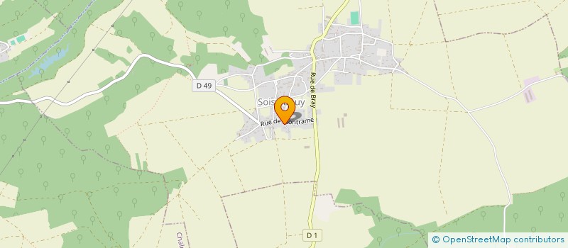 localisation de l'entreprise ORKOS-MONTRAME à SOISY-BOUY