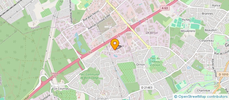 localisation de l'entreprise ORKYDE à CANEJAN