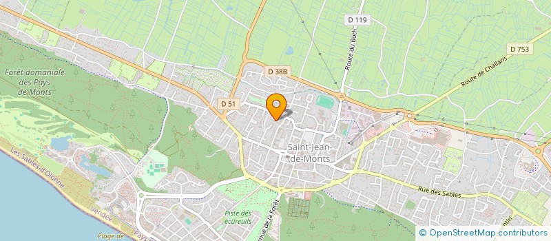 localisation de l'entreprise ORKYS à SAINT-JEAN-DE-MONTS