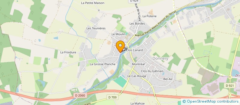 localisation de l'entreprise ORLAC à DONNERY