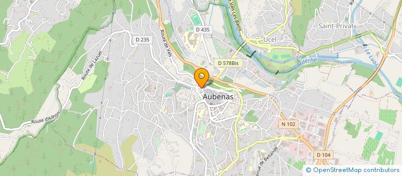 localisation de l'entreprise ORLACA à AUBENAS