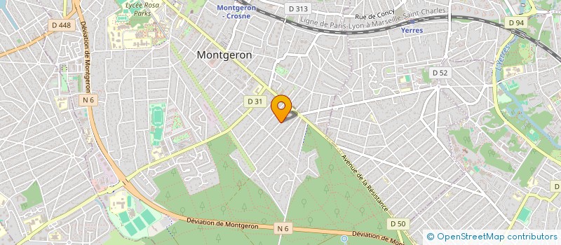 localisation de l'entreprise ORLANE à MONTGERON