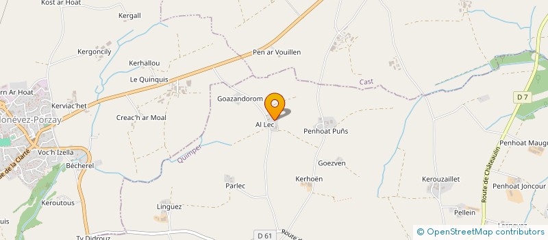 localisation de l'entreprise ORLAYA  QUEMENEVEN