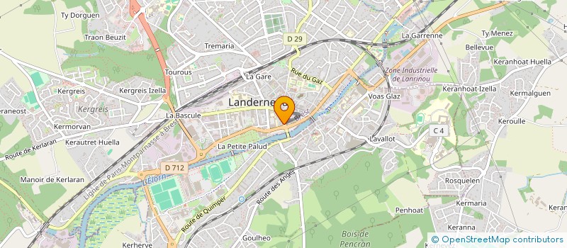 localisation de l'entreprise ORLEANE à LANDERNEAU