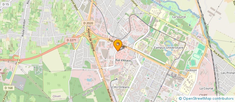 localisation de l'entreprise ORLEANS CONTROLE TECHNIQUE OLIVET à OLIVET