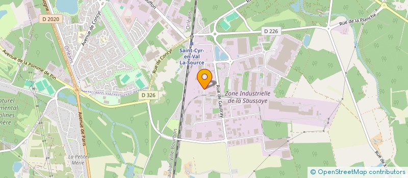 localisation de l'entreprise ORLEANS ENROBES à SAINT-CYR-EN-VAL