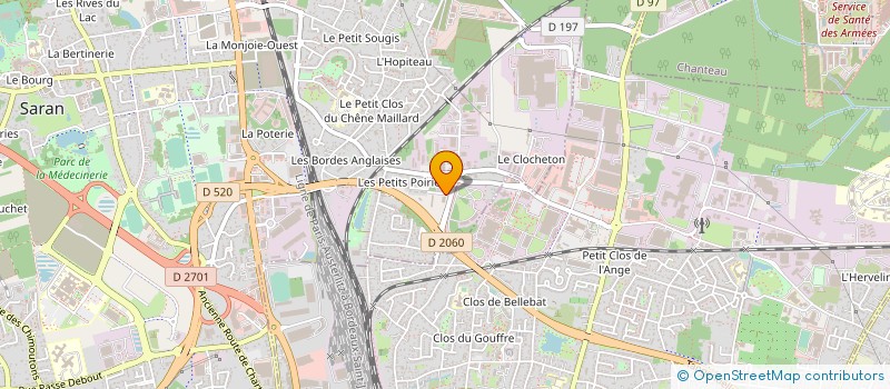localisation de l'entreprise ORLEANS PNEUMATIQUES  SARAN