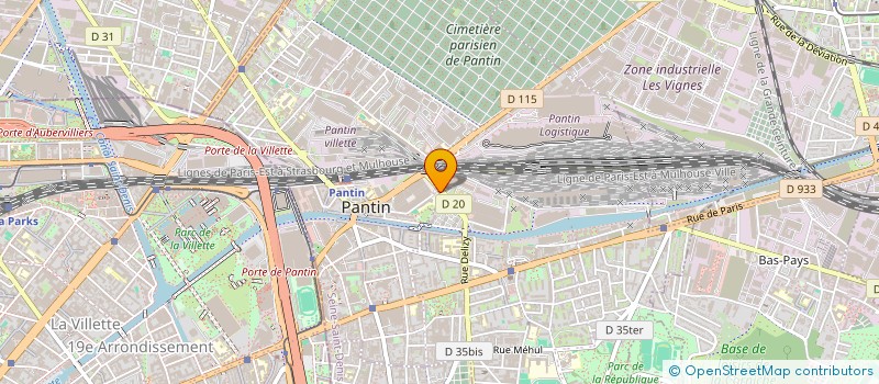 localisation de l'entreprise ORLEANS SARL  PANTIN