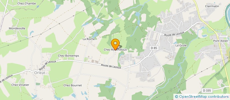 localisation de l'entreprise ORLEAT PLASTIQUES à ORLEAT