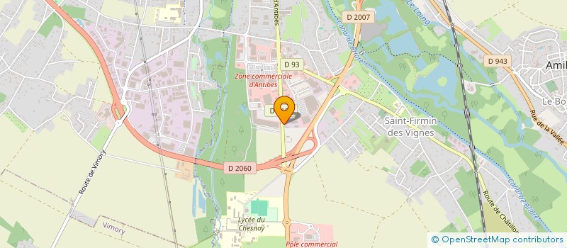 localisation de l'entreprise ORLY AIRES GOLF à AMILLY