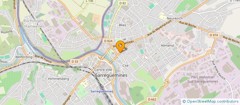 localisation de l'entreprise ORMAT BURO SARL à SARREGUEMINES