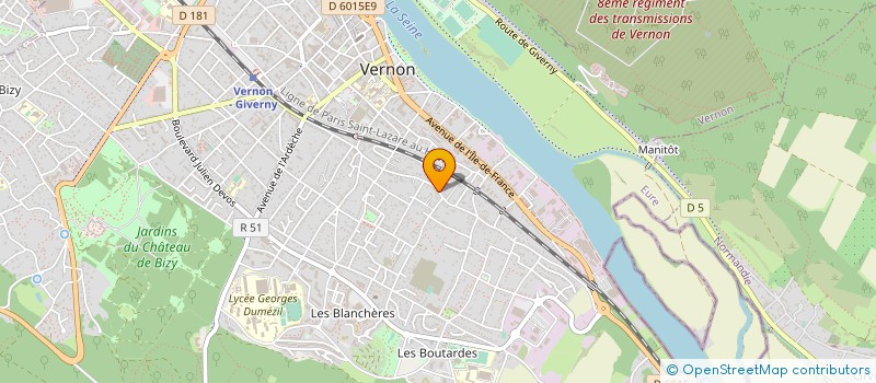 localisation de l'entreprise ORME ART'  VERNON