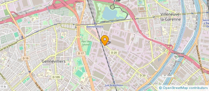 localisation de l'entreprise ORNANO à GENNEVILLIERS