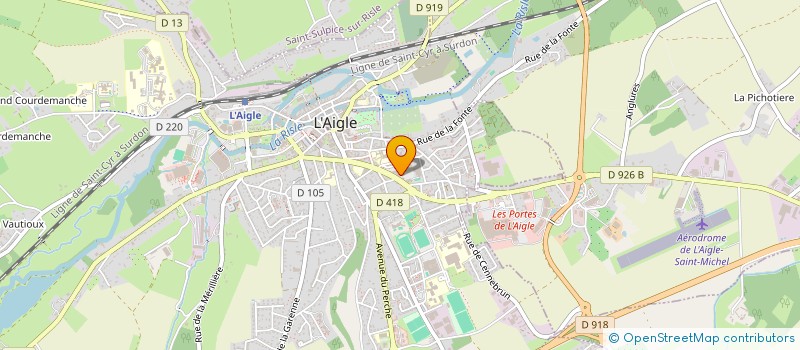 localisation de l'entreprise ORNE ENTREPRENEURS à L'AIGLE