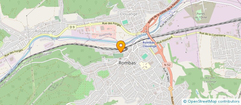 localisation de l'entreprise ORNE MATERIAUX à ROMBAS