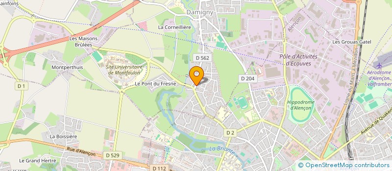 localisation de l'entreprise ORNE TRANSPORTS LOGISTIQUE à DAMIGNY