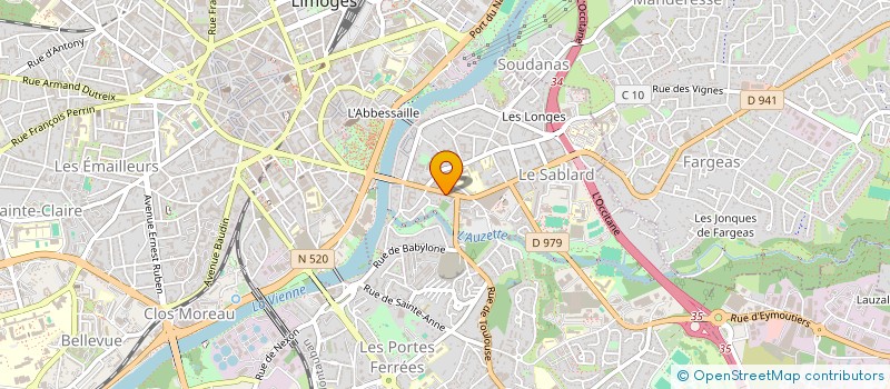 localisation de l'entreprise ORNEK à LIMOGES