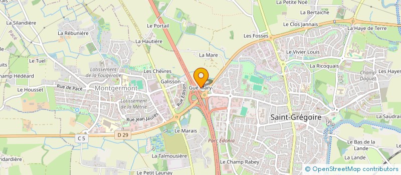 localisation de l'entreprise ORNOTEL à SAINT-GREGOIRE