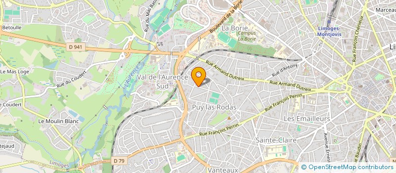 localisation de l'entreprise OROPHE à LIMOGES