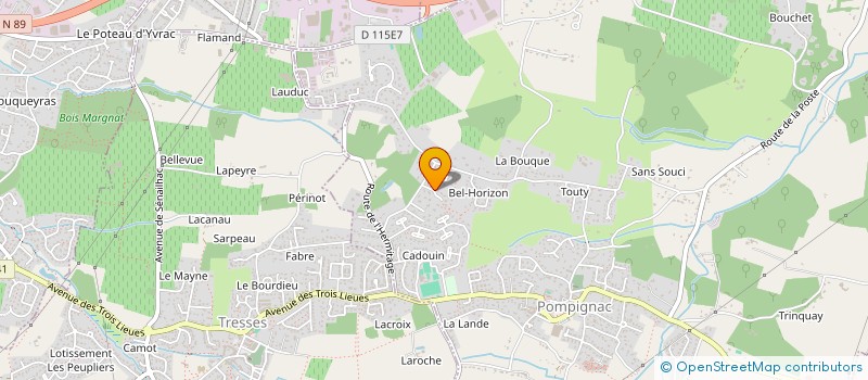 localisation de l'entreprise OROPHOW FINANCIERE  POMPIGNAC