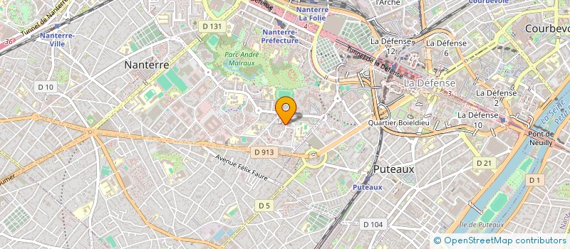 localisation de l'entreprise OROPTIQUE à NANTERRE