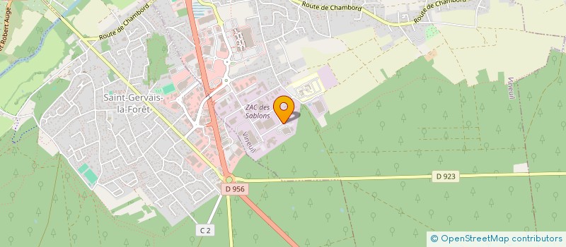 localisation de l'entreprise ORORA à VINEUIL