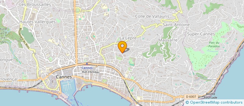 localisation de l'entreprise OROS SERVICES à CANNES