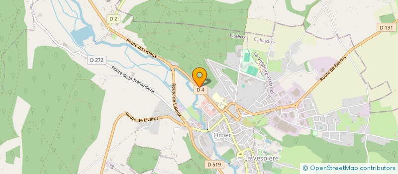 localisation de l'entreprise ORPAM à ORBEC