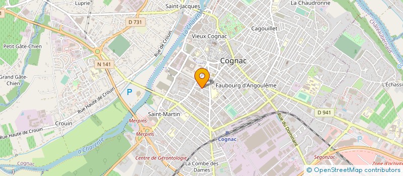 localisation de l'entreprise ORPAR à COGNAC