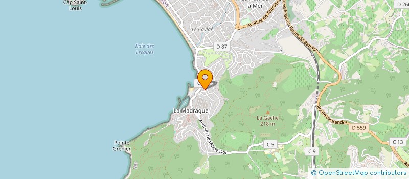 localisation de l'entreprise ORPHEE à SAINT-CYR-SUR-MER